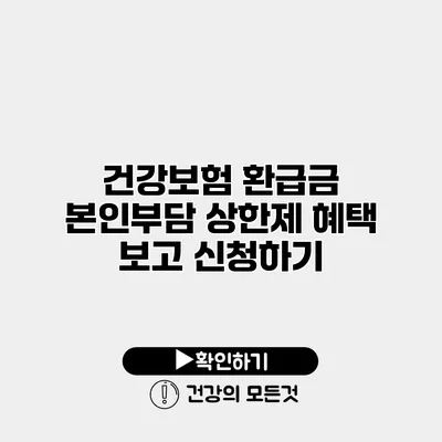 건강보험 환급금 본인부담 상한제 혜택 보고 신청하기