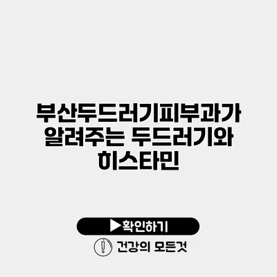 부산두드러기피부과가 알려주는 두드러기와 히스타민