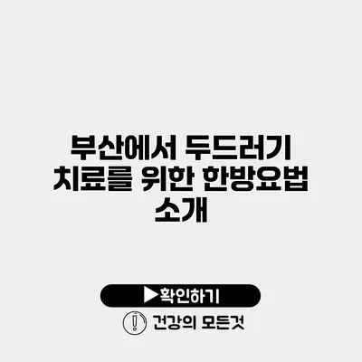 부산에서 두드러기 치료를 위한 한방요법 소개