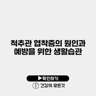 척추관 협착증의 원인과 예방을 위한 생활습관