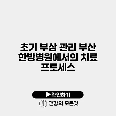 초기 부상 관리 부산 한방병원에서의 치료 프로세스
