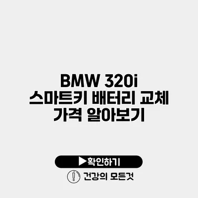 BMW 320i 스마트키 배터리 교체 가격 알아보기