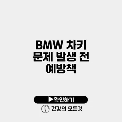 BMW 차키 문제 발생 전 예방책