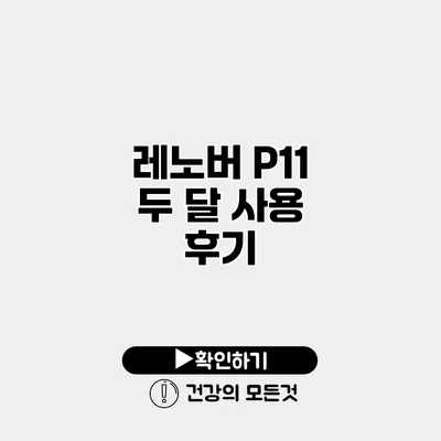 레노버 P11 두 달 사용 후기
