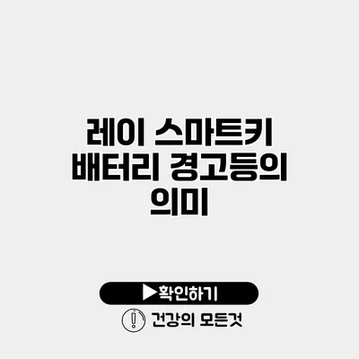 레이 스마트키 배터리 경고등의 의미