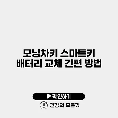 모닝차키 스마트키 배터리 교체 간편 방법
