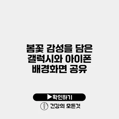 봄꽃 감성을 담은 갤럭시와 아이폰 배경화면 공유