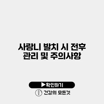사랑니 발치 시 전후 관리 및 주의사항