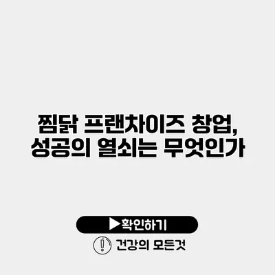 찜닭 프랜차이즈 창업, 성공의 열쇠는 무엇인가?