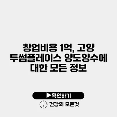 창업비용 1억, 고양 투썸플레이스 양도양수에 대한 모든 정보